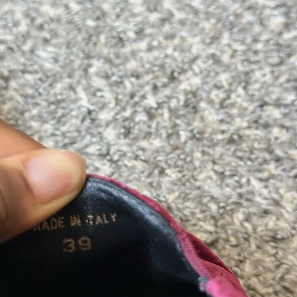 M. Gemi Cerchio Sneakers EU 39 US 8.5 Platform Loafer Shoe Burgundy Velvet